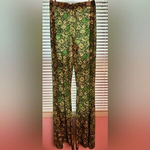 Floral Green Women's Pants